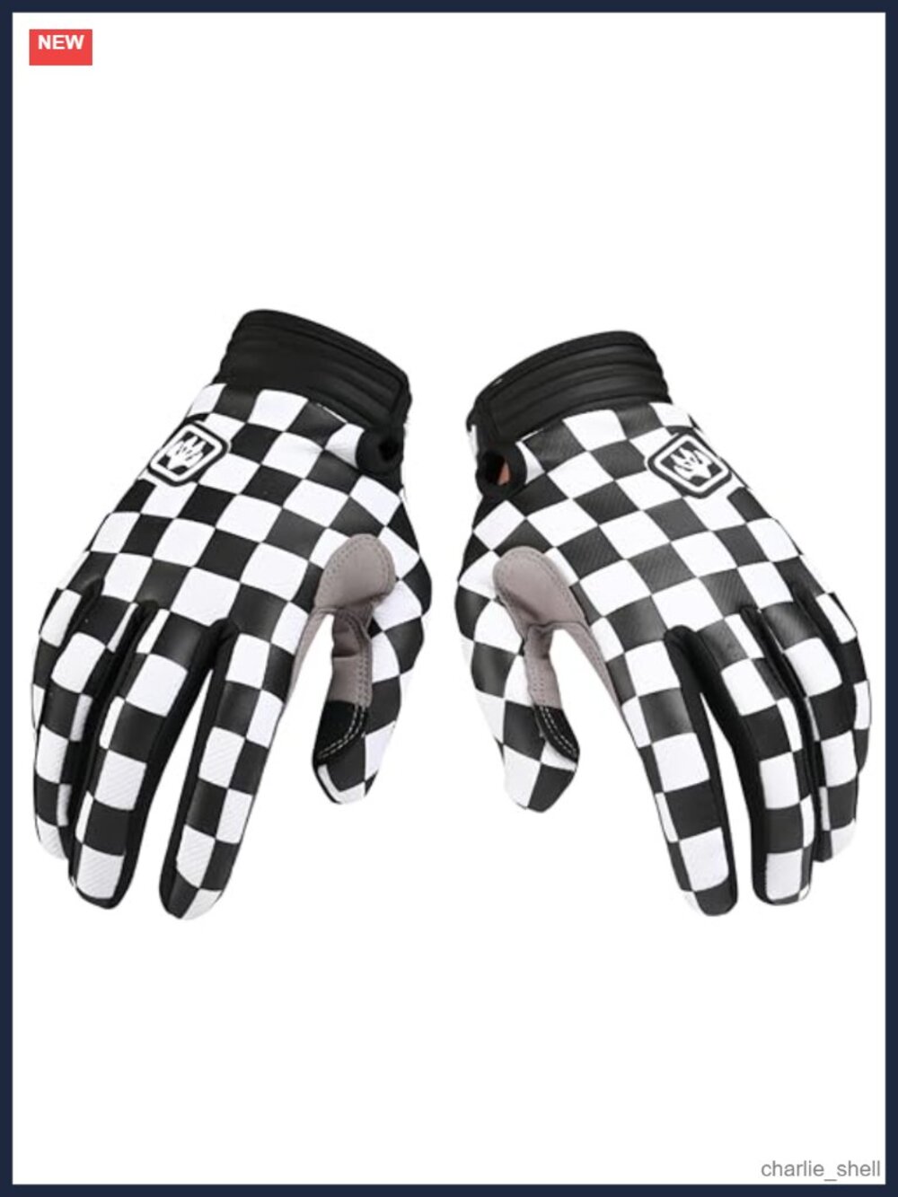 Checkered Off-Road Motorcycle BMX MTB Racing Gloves Breathable Anti-Slip
